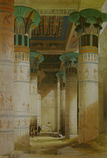 エジプトの円柱の柱頭 唐草図鑑
