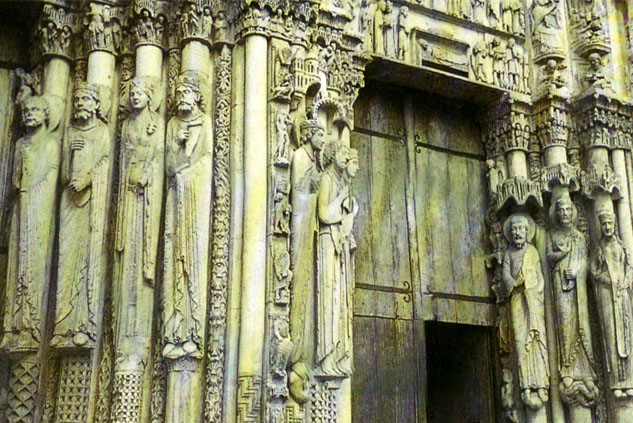 シャルトル大聖堂の人像円柱p263 fig. 135