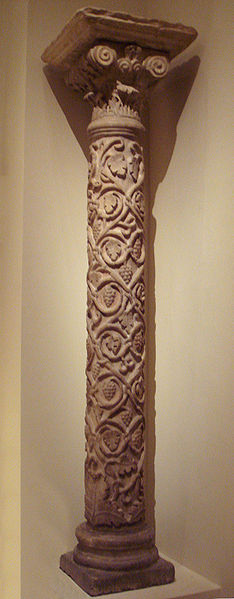 column from Notre Dame de la Daurade Toulouse carved 400 600 CE