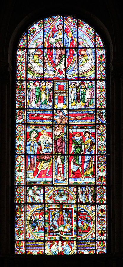 Vitrail de la crucifixion. Poitiers. Cathédrale Saint-Pierre.jpg