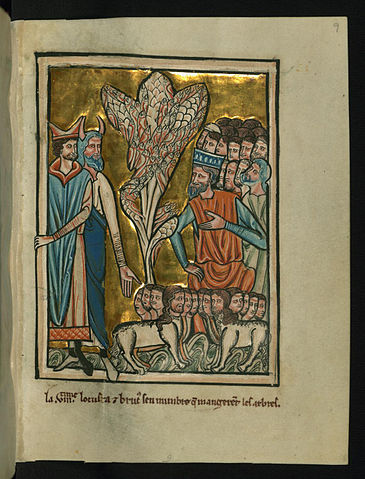 William de Brailes - The Eighth Plague - Locusts (Exodus 10 -12-15) - Walters W1069R - Full Page.jpg
