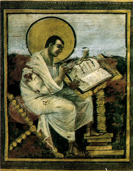 Evangeli dell'incoronazione (evangelista Matteo), Vienna, Kunsthistorisches Museum, 25,10x32,30 cm, inizio IX secolo.jpg