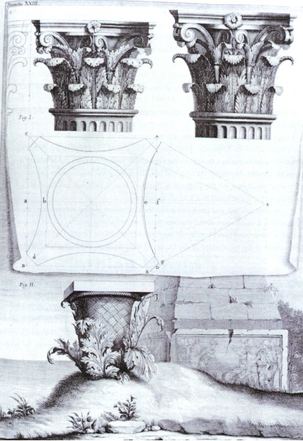 The Origin of the Corinthian Order, engraving