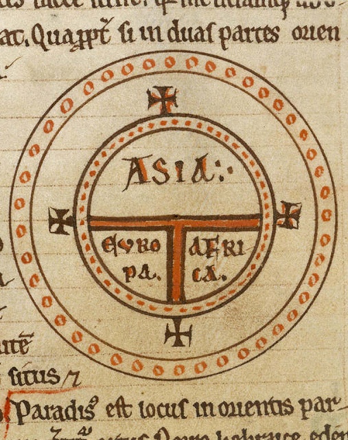 Diagrammatic T-O world map - 12th century.jpg