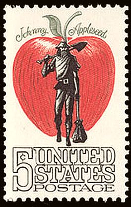 Johnny Appleseed stamp 5c 1966 issue 