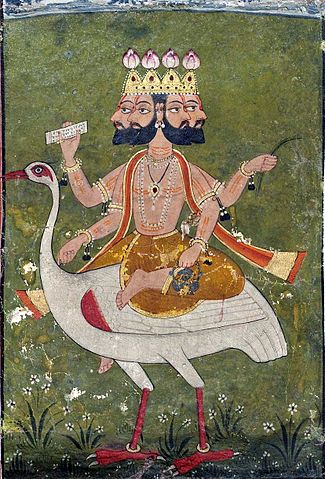 Brahma on hamsa